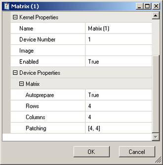 Picture 3: Device Properties of Matrix-DDF's