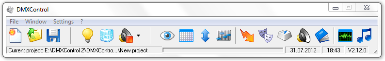 Figure 2:The control center of DMXControl