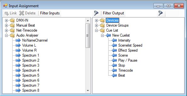 Picture 2: Assigning sound events using the input Assignment Window